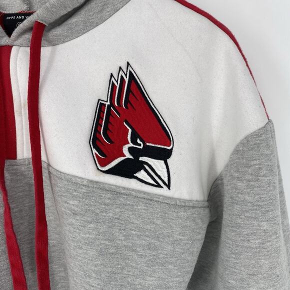 Hype and Vice Ball State Cropped Color Block Hoodie Women's Size S - Picture 4 of 6